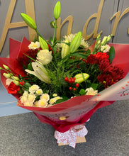 Load image into Gallery viewer, Aqua Hand Tied Bouquet - Festive Cheer