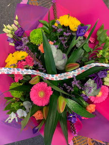 Wonderful Mum - Aqua Hand Tied Bouquets - Vibrant