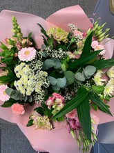 Load image into Gallery viewer, Special Mum Aqua Hand Tied Bouquets - Pastel Pinks and Whites
